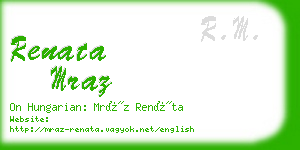 renata mraz business card